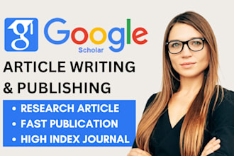 do research article writing and publishing in index journals on google scholar