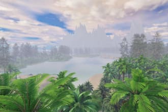 build realistic roblox map roblox terrain map, stylized building for roblox game
