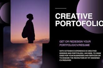 design modern, professional resume, CV, portfolio in canva