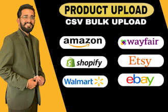 list product on etsy, amazon, shopify  wayfair and walmart