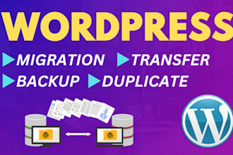 migrate and backup wordpress site and database