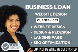 design business loan website, business loan landing page, mca loan website