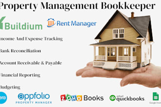 do real estate bookkeeping ,appfolio, buildium, VA