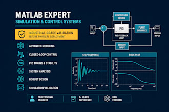do matlab simulation, simulink modeling, and control system design