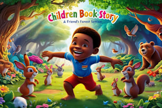draw awesome children story book,illustration, cover,ai,midjourney