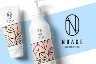 do skincare feminine logo and bottle design