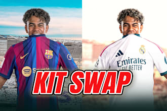 create professional football jersey swap edits