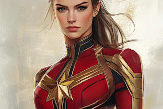 draw you as a superhero marvel or dc character