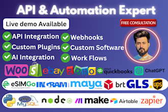 do shopify API integration and automation