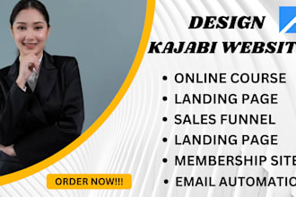 design kajabi website design, kajabi landing page, sales funnel