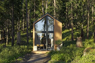redesign 3d container house, tiny cabana house, cottages 8k rendering,tree house