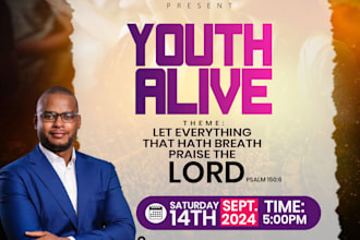 create an amazing church event flyer design in 8 hours