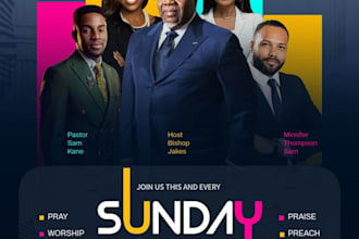 design outstanding church flyer design, business flyers in 8 hours