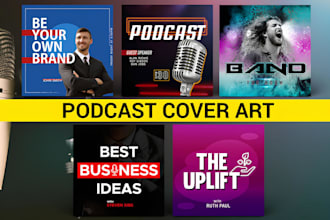 design podcast cover art and podcast logo, podcast thumbnails