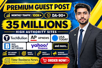 write and publish 20 guest post on news premium guest posting backlink services