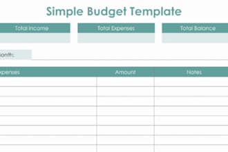 create simple budget template for you