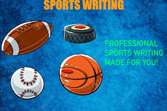 write sports articles for your blog or website