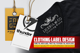 design premium clothing labels, custom hang tags, care labels, and neck tags