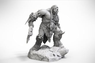 realistic 3d creature,tabletop gaming assets 3d print,dnd minis battle pose,stl