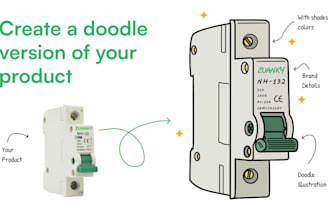 draw your product into doodle art illustration