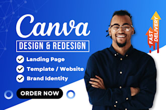 canva pro design canva website design canva landing page design canva template