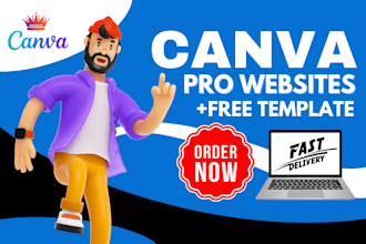 canva pro design canva website design canva landing page design canva template