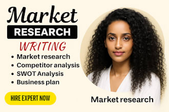 do market research, business plan, competitor analysis and swot analysis