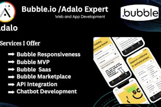 develop bubble adalo bubble io website buildfire web app saas mvp mobile app