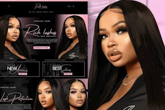 shopify website, hair extension website, hair extension store hair website