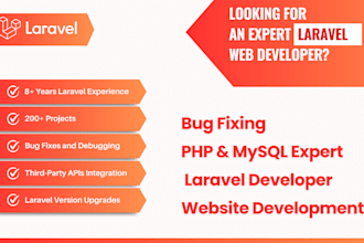 design and develop a high performance web application with laravel