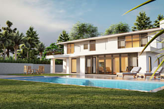 remodel outdoor landscape, backyard pool, garage area, garden, 2d floor plans
