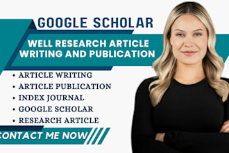 write q1, q2 research article, case report and publish to indexed journal, ieee
