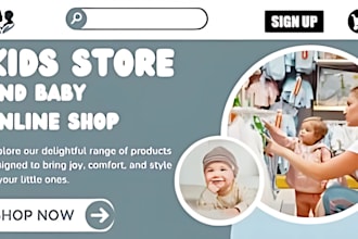 design professional baby clothing for dropshipping store on shopify