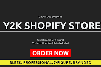 build y2k streetwear shopify store y2k clothing brand custom hoodies website