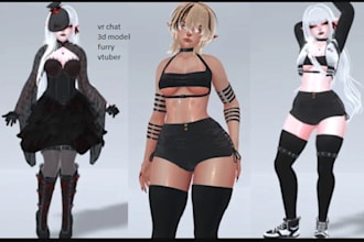 custom vrchat models vrchat avatar creation unity 3d model vr 3d character model