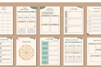 design etsy digital planner, journal design, book formatting and layout design