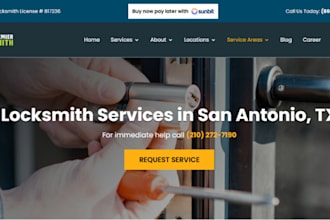 build a professional locksmith wordpress website or locksmith landing page