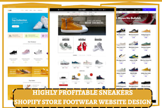 design sneakers shopify store shoe footwear reselling website sneakers website