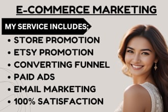 promote and market your etsy store, ebay, amazon, shopify marketing