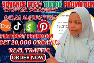 promote your etsy store tiktok shop ads pinterest marketing to boost high sales