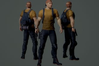 develop glb 3dmodel,realistic character,humanphoto to 3d,vrml model,arma3d model