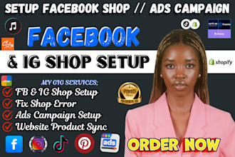 set up facebook shop instagram shop fb pixel shopify tiktok shop dropshipping