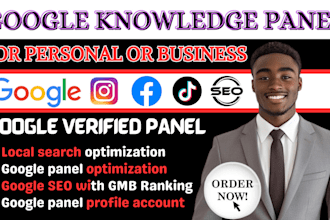create a verified google knowledge panel for business or personal, tiktok shop