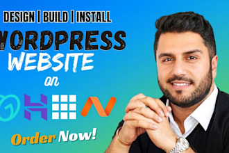 design redesign build install wordpress website on godaddy, hostinger, bluehost