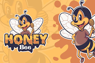 make cute cartoon characters for mascot logo for business