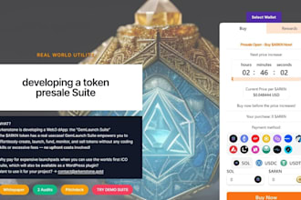 develop solana presale website, solana memecoin token with solana smart contract
