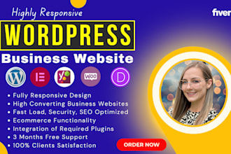 create, build wordpress business website, redesign wordpress website development