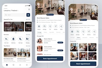 build appointment booking app, salon app and website, spa booking app
