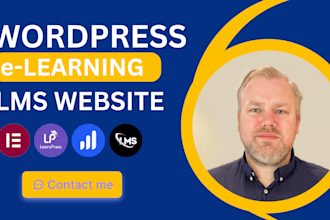 create an elearning lms wordpress website with learndash