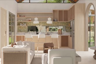 craft 3d interior design, luxury lbk render, furniture home decor, walkthrough,